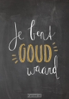 Productafbeelding Wenskaart je bent goud waard