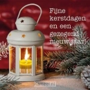 Productafbeelding Kerstkaart lantaarn met kaars fijne kerstdagen