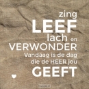 Productafbeelding Wenskaart Zing, Leef, Lach en Verwonder