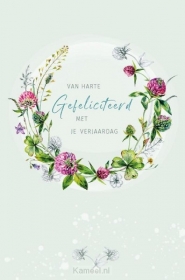 Productafbeelding Krans met bloemen Van harte gefeliciteerd