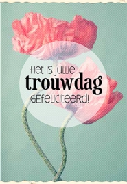 Productafbeelding Wenskaart trouwdag gefeliciteerd